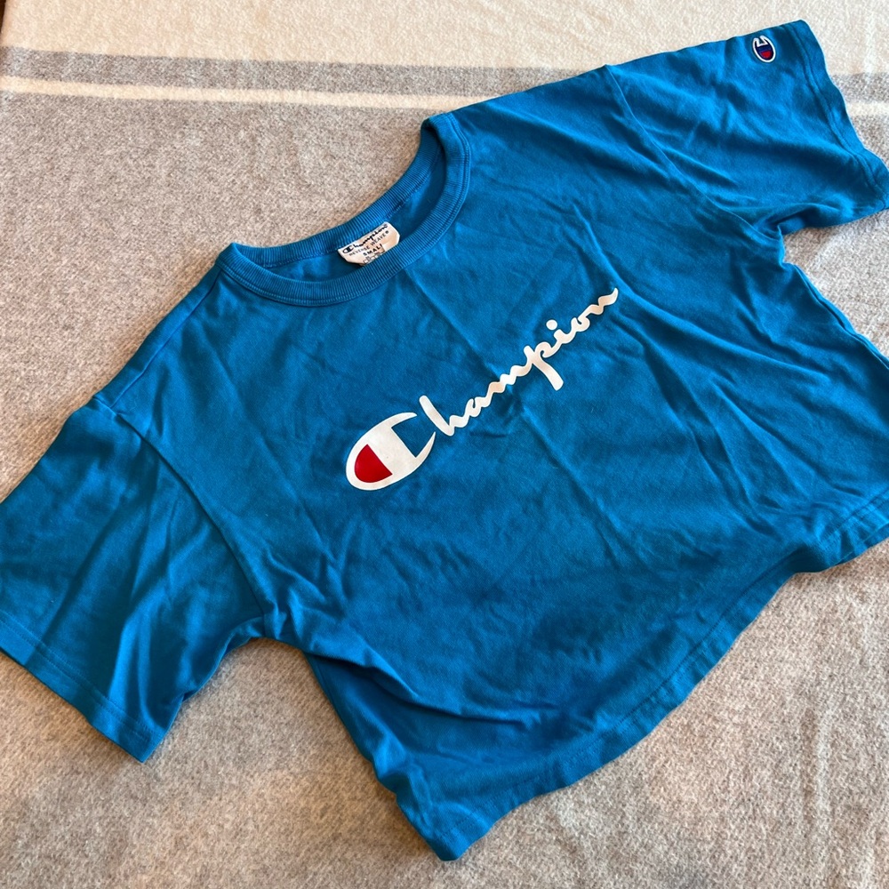 Champion Kids Blue Logo T-Shirt